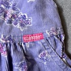 Vintage Oshkosh Bgosh Girls Lavender Floral Corduroy Overalls Made In Usa 24m