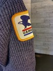 Vtg 80s Us Mail Cardigan Sweater Postal Full Zip Mailman Usps Sm Vgc Union Made