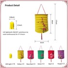 15pack Chinese Japanese Hanging Paper Lanterns With Led Lights  Colorful    