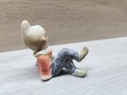 Vtg Porcelain Pixie Elf Laying Down On Side Figurine Ornament Yellow Japan 3  