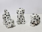  Set Of 3 Ceramic Dalmatian Figurines Adorable Puppies Retro Decor Collectible