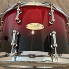Spl 468 Series 14x8 Wood Snare Drum Red black Fade W  Snare Throw-off