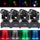 1-4 Mini Led Moving Head Stage Light Rgbw Dmx Dj Disco Party Beam Spot Lighting