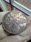 1887 Great Britain Silver Double Florin Queen Victoria Lovely Tone