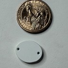 2 Chanel Cc Logo Buttons 18x15mm 0 71x0 59in White Oval 2-hole Sew-on Set