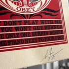 In Hand Obey Giant Hendrix Fire Letterpress  450 Signed By Shepard Fairey