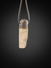 Colorado Quartz Crystal Point Necklace With Raw Tektite Celestial Pendant