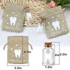 Tooth Fairy Bag With 2 Small Glass Tooth Fairy Bottles Tooth Fairy Keepsake K   