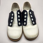 Vintage Oxford Shoes Stride Rite Blue   White Leather   Usa Toddler 9 1 2d Size