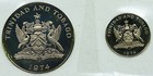 1974 Trinidad And Tobago Islands Old Proof Set Of 2 Coins 50   10 Cents I116047
