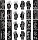 Xmasir Pack Of 24 Sheets Henna Tattoo Stencil Kit temporary Tattoo Templates sel