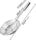 Strainer Skimmer  Stainless Steel Spider 16 4 X 1 2 X 0 6 Inches  Silver 