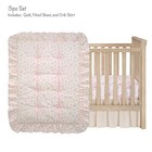 Lambs   Ivy Coquette Floral Pink Bows Aesthetic 3-piece Baby Crib Bedding Set