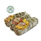 Sage Smudge Sticks 4  Summer Glow White Sage Floral 3 Pack Cleansing
