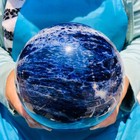 3460g Natural Beautiful Blue Vein Stone Ball Quartz Crystal Sphere Heals 6003