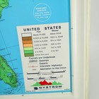 Nystrom Vintage Raised Relief United States Map Framed Educational Learning Tool