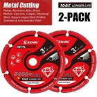 2pc 3x3 8  Ezarc Diamond Saw Blade Cutting Wheel For Angle Grinder Disc 20300rpm
