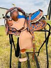 Western Horse Saddle-barrel Trail Youth-kids Leather 10  12  13  With Tack Set