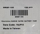 Lot Of 10 Bussman 100 Amp Marine Rated Battery Fuse 58v Dc Max Cbbf Style