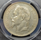 France 1869a 5 Francs Pcgs Au53 Silver 0 900 Gad-739 F-331