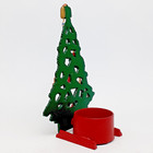 Cast Iron Christmas Tree Candle Holder Holiday Decor Angel Toys Taiwan Painted