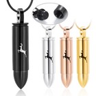 Urn Necklace For Ashes Bullet Shape Urn Necklace Cremation Jewelry Ash Necklace