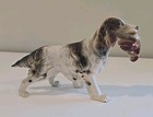 Vtg English Hunting Springer Cocker Spaniel Dog Figurine Duck Porcelain Ceramic 