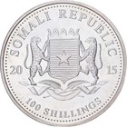  1552609  Somalia  100 Shillings  African Wildlife  Elephant  2015  1 Oz  Proof