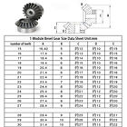 Bevel Gear 1  1 5   2   2 5   3   4   5 Modulus Various Number Of Teeth Choose