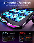 Gaming Laptop Cooling Pad With 8 Fans  Rgb Computer Stand For 15 6-17 3 Inch Not