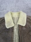 Vintage Shearling Bomber Jacket Mens Xl M Vio Leather 