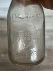 Quart Embossed Flying Bird Zion Dairy Advertising Illinois Il Milk Dairy Bottle
