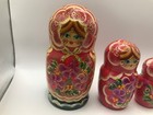 Vintage Russian Nesting Dolls 5pc Hand Painted  Floral Matryoshka Babushka