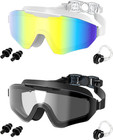 Swim Goggles 2 Pack For Adult Men Women  Anti-fog Uv Protection No Leak 180  