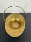 Vintage Solid Brass Candle Holder Votive Tea Light Basket Trinket Dish Handle