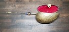 Vintage Antique Brass Handmade Whale Trinket Box Persian Middle Eastern Hanging