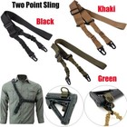 Tactical 2 Point Rifle Sling Strap Adjustable Mlok Swivel   Push Button Swivels