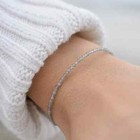 Natural Faceted Moonstone Beads Healing Reiki Crystal Minimalist Dainty Bracelet