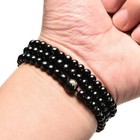 Stretch Wrap Mala Bracelet 108 6mm Buddha Bead Black Wood Buddhist Prayer Beads