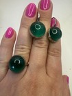 New 925 Silver Sterling Set   Natural Ulexite Ring   Size 6 And Earrings