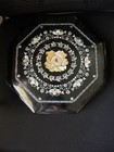 Vintage Korean Najeonchilgi Lacquer Octagon Mother Of Pearl Inlay Compartment