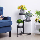 9 Tier Metal Plant Stand Garden Decor Planter Holder Flower Pot Shelf Rack Black