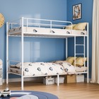 Metal Bunk Beds Frame Over Twin Ladder For Kids Adult Children Bedroom 3 Colors