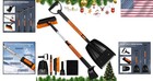 5-in-1 Extendable Snow Shovel And Ice Scraper For Car  31 -40  Snow Brush Wit   