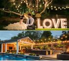 48ft Led Outdoor String Lights Shatterproof Bulbs Commercial Patio Party Garden