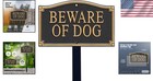 Designer Beware Of Dog Plaque 18  Stake Sign Yard Decor