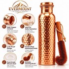 34oz Pure Copper Water Bottle - Handmade Hammered Finish - Ayurvedic Health Usa