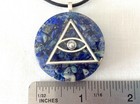 Orgone Energy Pendant Necklace All Seeing Eye   Lapis Lazuli Stones  Made In Usa