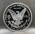 1964 Morgan Cook Islands One Dollar  999 Silver Token Medal   15 5g Pure Silver