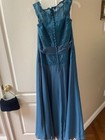 J J s House Women s Royal Blue Mother Of The Bride Long Dress Size 12